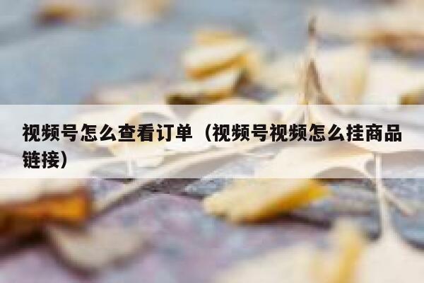 视频号怎么查看订单（视频号视频怎么挂商品链接） 第1张