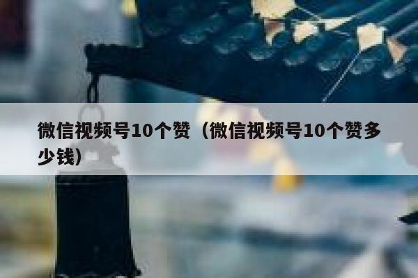 微信视频号10个赞（微信视频号10个赞多少钱） 第1张