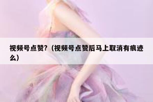 视频号点赞?（视频号点赞后马上取消有痕迹么） 第1张