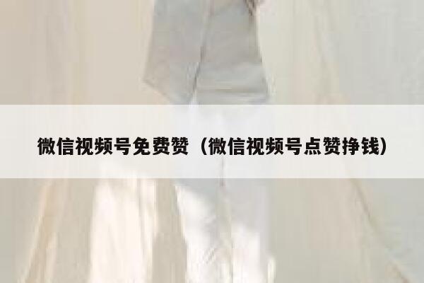 微信视频号免费赞（微信视频号点赞挣钱） 第1张