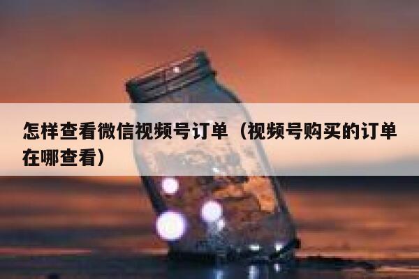 怎样查看微信视频号订单(视频号购买的订单在哪查看) 第1张 怎样查看微信视频号订单(视频号购买的订单在哪查看) 第1张