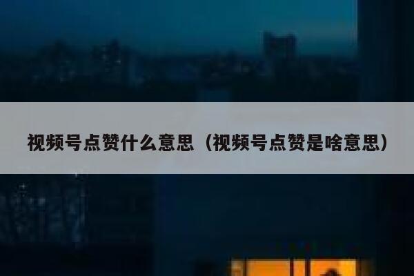 视频号点赞什么意思（视频号点赞是啥意思） 第1张