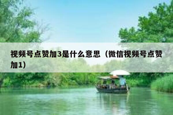 视频号点赞加3是什么意思（微信视频号点赞加1） 第1张
