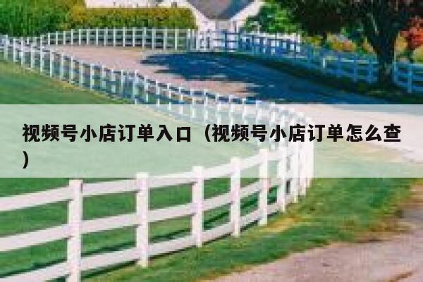 视频号小店订单入口（视频号小店订单怎么查） 第1张