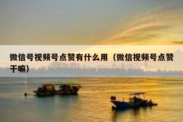 微信号视频号点赞有什么用（微信视频号点赞干嘛） 第1张