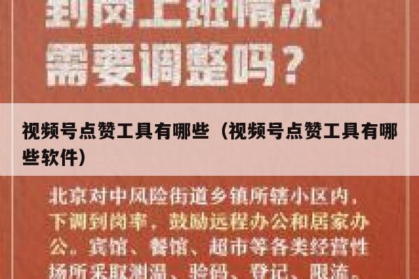 视频号点赞工具有哪些（视频号点赞工具有哪些软件） 第1张
