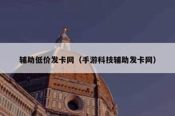 辅助低价发卡网（手游科技辅助发卡网） 第1张