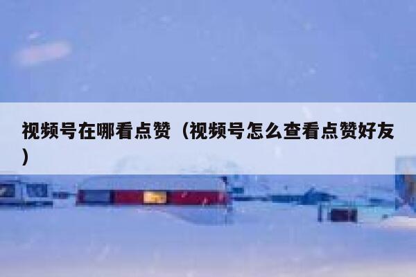视频号在哪看点赞（视频号怎么查看点赞好友） 第1张