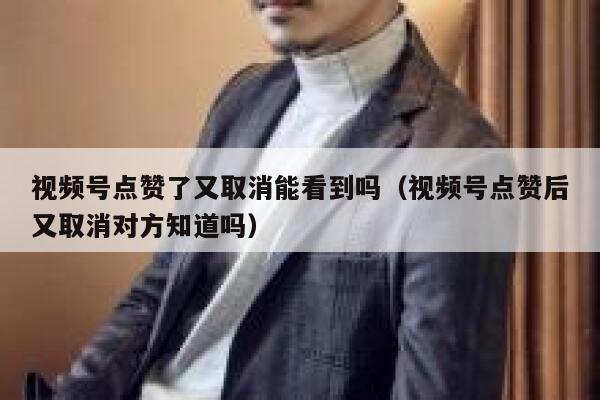 视频号点赞了又取消能看到吗（视频号点赞后又取消对方知道吗） 第1张