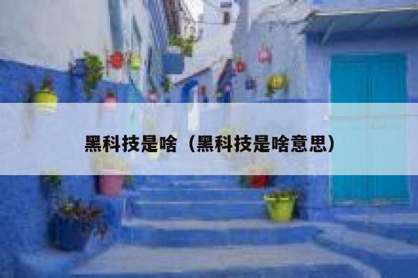 黑科技是啥（黑科技是啥意思） 第1张