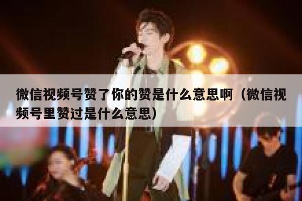 微信视频号赞了你的赞是什么意思啊(微信视频号里赞过是什么意思) 第1张 微信视频号赞了你的赞是什么意思啊(微信视频号里赞过是什么意思) 第1张