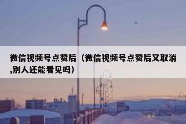 微信视频号点赞后（微信视频号点赞后又取消,别人还能看见吗） 第1张