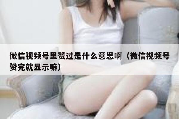 微信视频号里赞过是什么意思啊（微信视频号赞完就显示嘛） 第1张