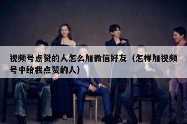 视频号点赞的人怎么加微信好友（怎样加视频号中给我点赞的人） 第1张