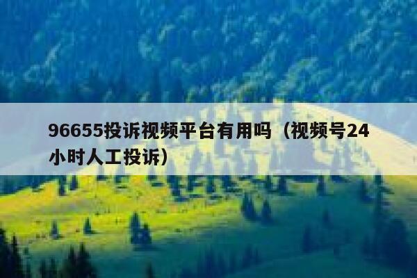 96655投诉视频平台有用吗（视频号24小时人工投诉） 第1张
