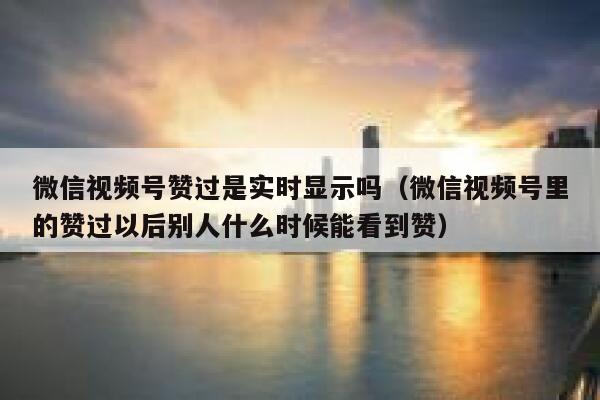 微信视频号赞过是实时显示吗（微信视频号里的赞过以后别人什么时候能看到赞） 第1张