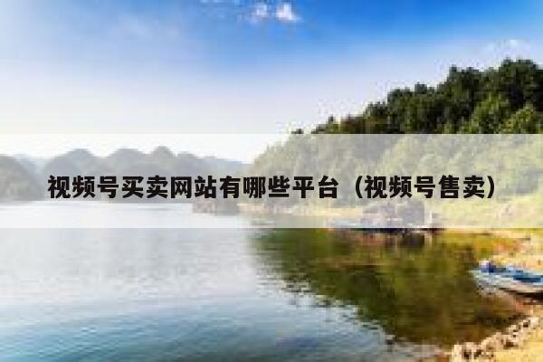 视频号买卖网站有哪些平台（视频号售卖） 第1张
