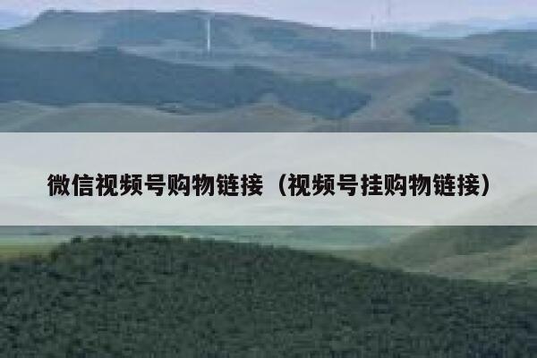 微信视频号购物链接（视频号挂购物链接） 第1张