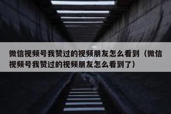 微信视频号我赞过的视频朋友怎么看到(微信视频号我赞过的视频朋友怎么看到了) 第1张 微信视频号我赞过的视频朋友怎么看到(微信视频号我赞过的视频朋友怎么看到了) 第1张