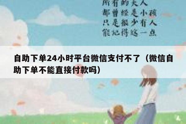 自助下单24小时平台微信支付不了（微信自助下单不能直接付款吗） 第1张