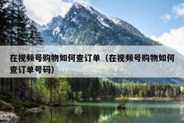 在视频号购物如何查订单（在视频号购物如何查订单号码） 第1张