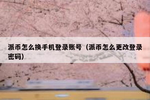 派币怎么换手机登录账号（派币怎么更改登录密码） 第1张