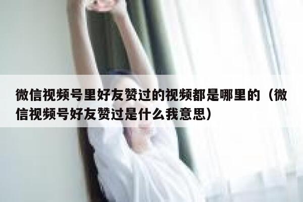 微信视频号里好友赞过的视频都是哪里的（微信视频号好友赞过是什么我意思） 第1张