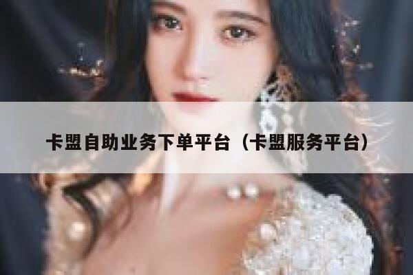 卡盟自助业务下单平台（卡盟服务平台） 第1张