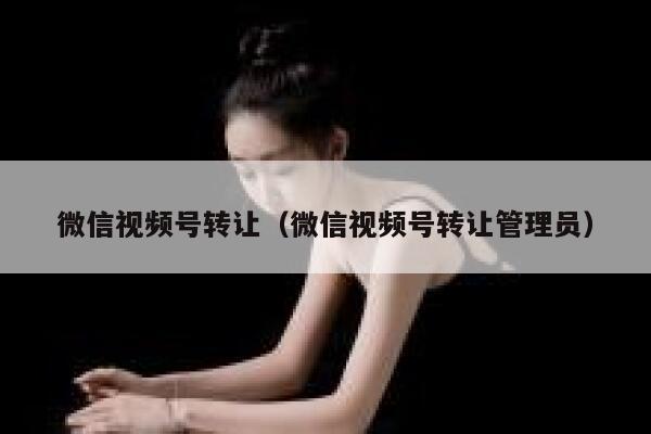 微信视频号转让（微信视频号转让管理员） 第1张