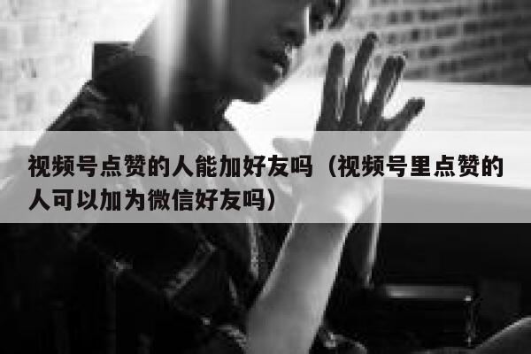 视频号点赞的人能加好友吗（视频号里点赞的人可以加为微信好友吗） 第1张