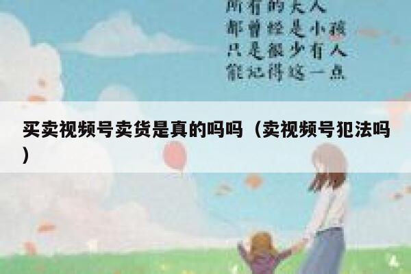 买卖视频号卖货是真的吗吗（卖视频号犯法吗） 第1张