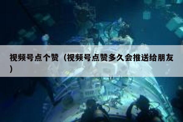 视频号点个赞（视频号点赞多久会推送给朋友） 第1张
