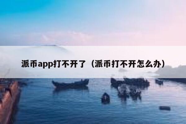 派币app打不开了（派币打不开怎么办） 第1张