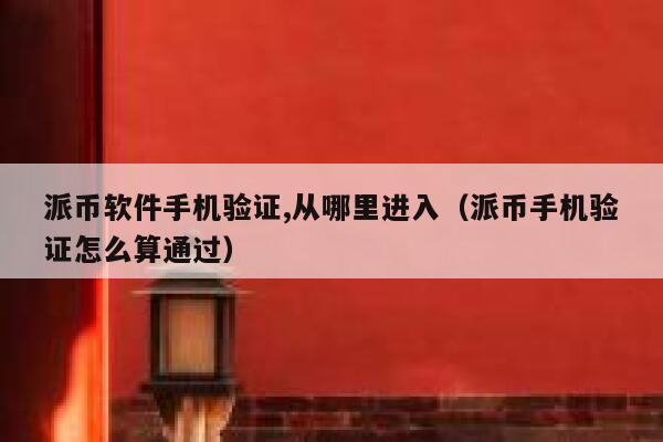 派币软件手机验证,从哪里进入（派币手机验证怎么算通过） 第1张