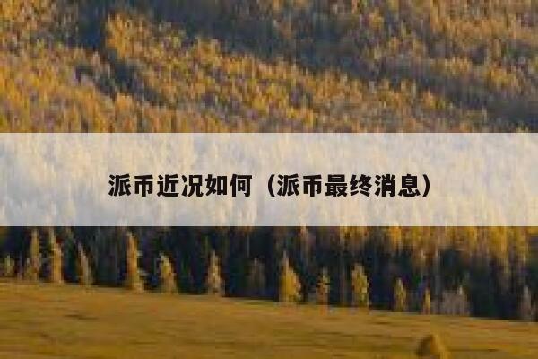 派币近况如何（派币最终消息） 第1张