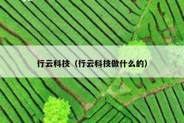 行云科技（行云科技做什么的） 第1张