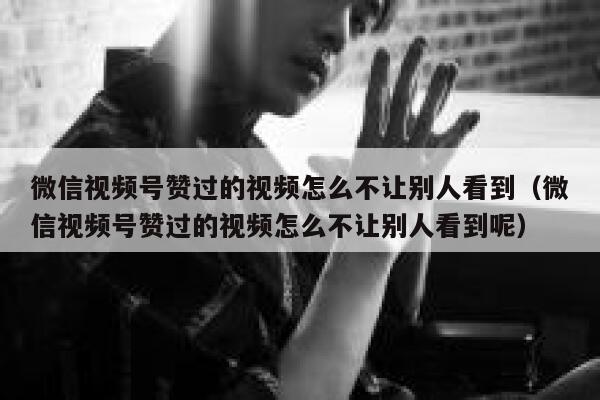 微信视频号赞过的视频怎么不让别人看到（微信视频号赞过的视频怎么不让别人看到呢） 第1张