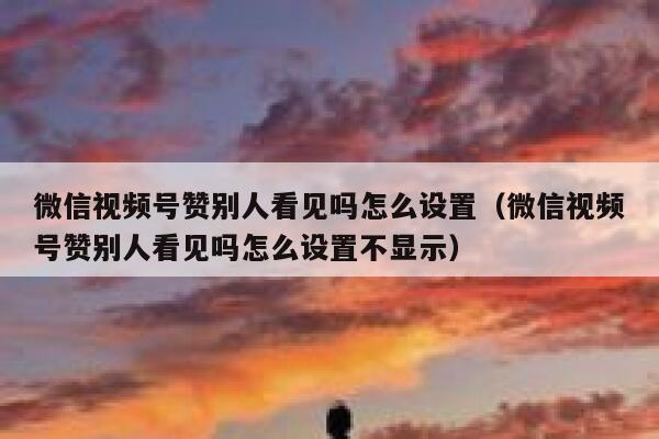 微信视频号赞别人看见吗怎么设置（微信视频号赞别人看见吗怎么设置不显示） 第1张