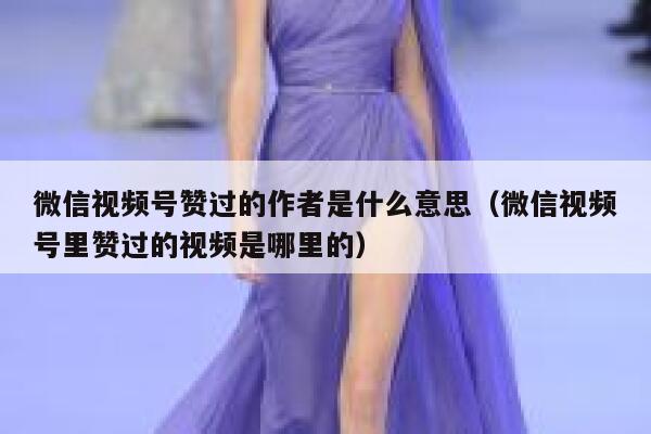 微信视频号赞过的作者是什么意思(微信视频号里赞过的视频是哪里的) 第1张 微信视频号赞过的作者是什么意思(微信视频号里赞过的视频是哪里的) 第1张