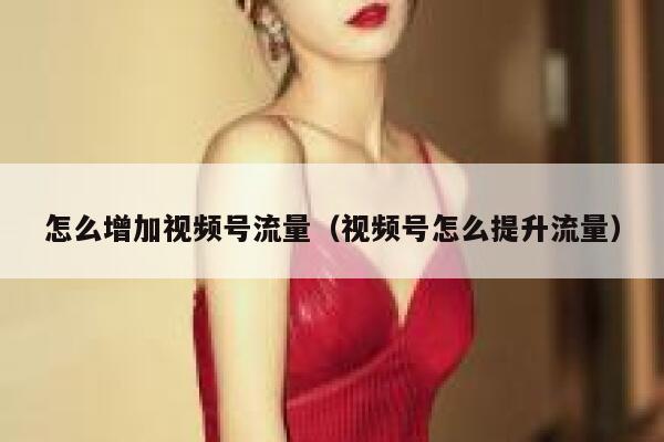 怎么增加视频号流量（视频号怎么提升流量） 第1张