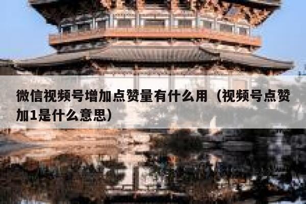 微信视频号增加点赞量有什么用(视频号点赞加1是什么意思) 第1张 微信视频号增加点赞量有什么用(视频号点赞加1是什么意思) 第1张