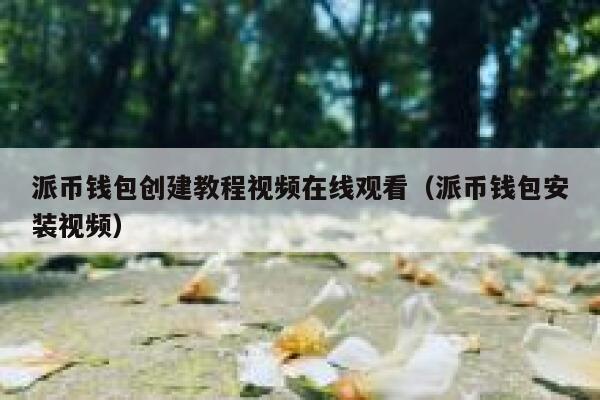 派币钱包创建教程视频在线观看(派币钱包安装视频) 第1张 派币钱包创建教程视频在线观看(派币钱包安装视频) 第1张