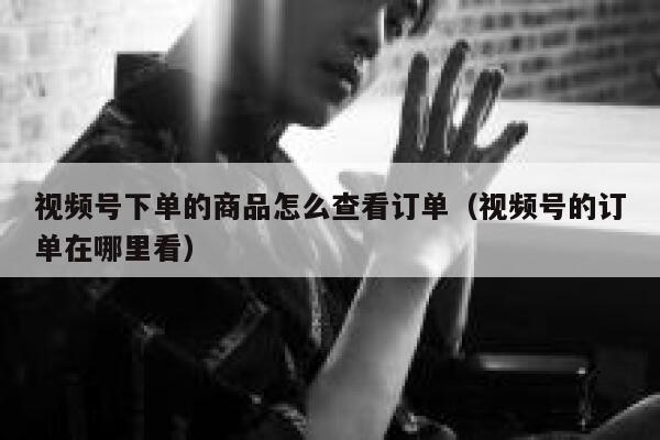 视频号下单的商品怎么查看订单(视频号的订单在哪里看) 第1张 视频号下单的商品怎么查看订单(视频号的订单在哪里看) 第1张