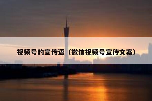 视频号的宣传语（微信视频号宣传文案） 第1张