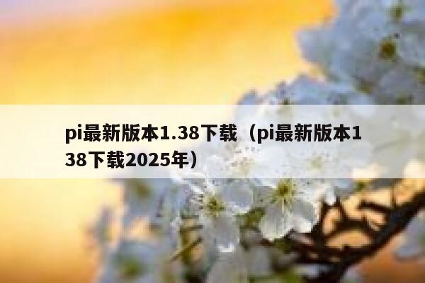 pi最新版本1.38下载（pi最新版本138下载2025年） 第1张