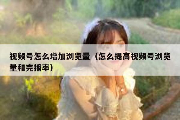 视频号怎么增加浏览量(怎么提高视频号浏览量和完播率) 第1张 视频号怎么增加浏览量(怎么提高视频号浏览量和完播率) 第1张