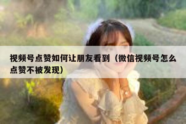 视频号点赞如何让朋友看到(微信视频号怎么点赞不被发现) 第1张 视频号点赞如何让朋友看到(微信视频号怎么点赞不被发现) 第1张