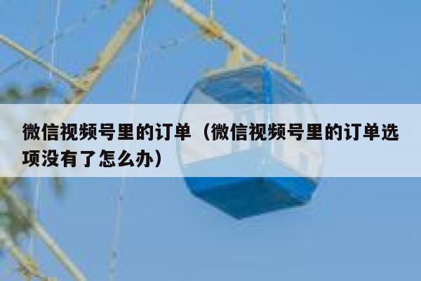 微信视频号里的订单(微信视频号里的订单选项没有了怎么办) 第1张 微信视频号里的订单(微信视频号里的订单选项没有了怎么办) 第1张
