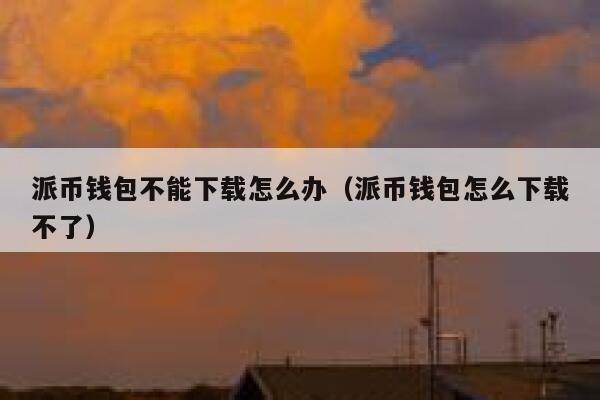 派币钱包不能下载怎么办(派币钱包怎么下载不了) 第1张 派币钱包不能下载怎么办(派币钱包怎么下载不了) 第1张