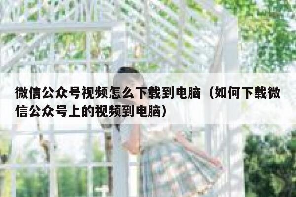 微信公众号视频怎么下载到电脑(如何下载微信公众号上的视频到电脑) 第1张 微信公众号视频怎么下载到电脑(如何下载微信公众号上的视频到电脑) 第1张